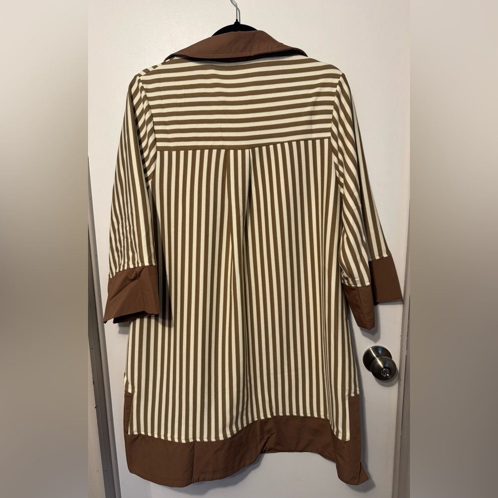 Chic Soul “So Proud” Brown Striped Dress - New With Tags - Picture 6 of 8